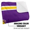 Western Illinois University Blanket, 50"x60" Primary Logo Stripes Silky Touch Sherpa Back Super Soft Throw Blanket view 3