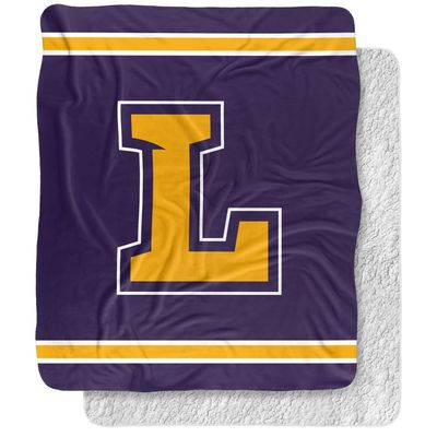 Lipscomb University Blanket, 50"x60" Primary Logo Stripes Silky Touch Sherpa Back Super Soft Throw Blanket