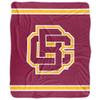 Bethune-Cookman University Blanket, 50"x60" Primary Logo Stripes Silky Touch Sherpa Back Super Soft Throw Blanket view 2