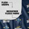 University of Toledo Blanket, 50"x60" Logo Pattern Silky Touch Sherpa Back Super Soft Throw Blanket view 4