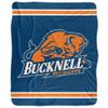 Bucknell University Blanket, 50"x60" Primary Logo Stripes Silky Touch Sherpa Back Super Soft Throw Blanket view 2