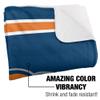 Bucknell University Blanket, 50"x60" Primary Logo Stripes Silky Touch Sherpa Back Super Soft Throw Blanket view 3