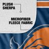 Bucknell University Blanket, 50"x60" Primary Logo Stripes Silky Touch Sherpa Back Super Soft Throw Blanket view 4
