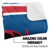 DePaul University Blanket, 50"x60" Primary Logo Stripes Silky Touch Sherpa Back Super Soft Throw Blanket view 3
