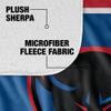 DePaul University Blanket, 50"x60" Primary Logo Stripes Silky Touch Sherpa Back Super Soft Throw Blanket view 4