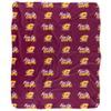 Central Michigan University Blanket, 50"x60" Logo Pattern Silky Touch Sherpa Back Super Soft Throw Blanket view 2