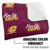 Central Michigan University Blanket, 50"x60" Logo Pattern Silky Touch Sherpa Back Super Soft Throw Blanket view 3