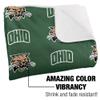 Ohio University Blanket, 50"x60" Logo Pattern Silky Touch Sherpa Back Super Soft Throw Blanket view 3
