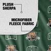 Ohio University Blanket, 50"x60" Logo Pattern Silky Touch Sherpa Back Super Soft Throw Blanket view 4