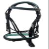 Equitem Leather English Teal Padded Bridle with Reins (Black with Teal, Full) view 1