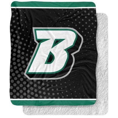Binghamton University Blanket, 50"x60" Logo Dots Silky Touch Sherpa Back Super Soft Throw Blanket