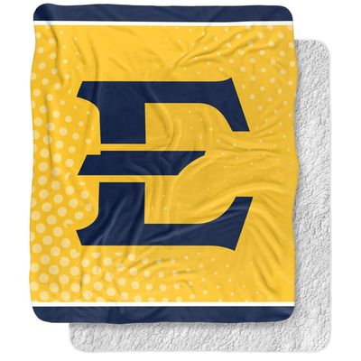 East Tennessee State University Blanket, 50"x60" Logo Dots Silky Touch Sherpa Back Super Soft Throw Blanket