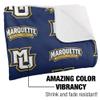 Marquette University Blanket, 50"x60" Logo Pattern Silky Touch Sherpa Back Super Soft Throw Blanket view 3