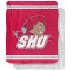 Sacred Heart University Blanket, 50"x60" Primary Logo Stripes Silky Touch Sherpa Back Super Soft Throw Blanket view 1