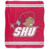 Sacred Heart University Blanket, 50"x60" Primary Logo Stripes Silky Touch Sherpa Back Super Soft Throw Blanket view 2