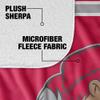 Sacred Heart University Blanket, 50"x60" Primary Logo Stripes Silky Touch Sherpa Back Super Soft Throw Blanket view 4