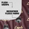 Loyola University Chicago Blanket, 50"x60" Logo Pattern Silky Touch Sherpa Back Super Soft Throw Blanket view 4
