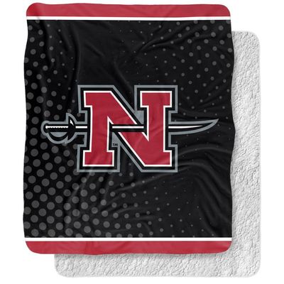 Nicholls State University Blanket, 50"x60" Logo Dots Silky Touch Sherpa Back Super Soft Throw Blanket