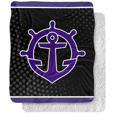 University of Portland Blanket, 50"x60" Logo Dots Silky Touch Sherpa Back Super Soft Throw Blanket