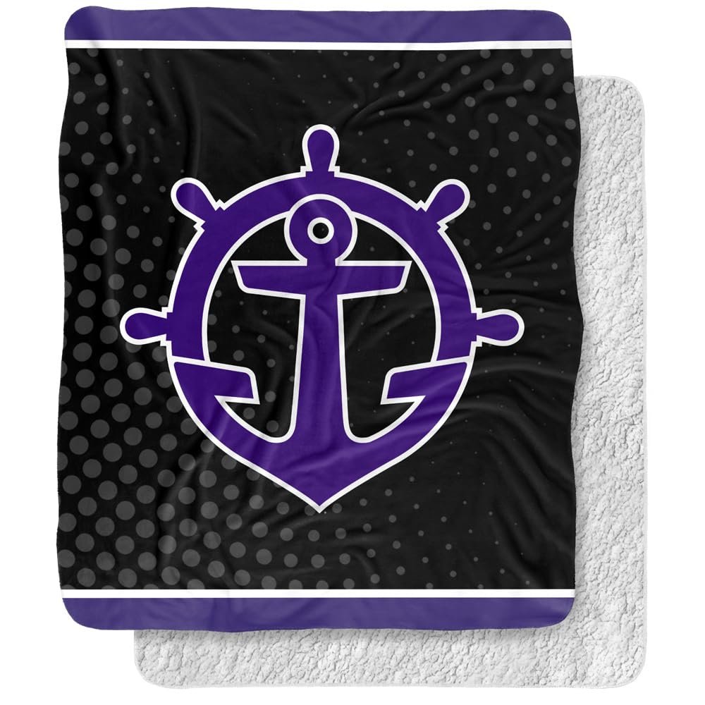 University of Portland Blanket, 50"x60" Logo Dots Silky Touch Sherpa Back Super Soft Throw Blanket