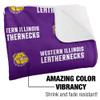 Western Illinois University Blanket, 50"x60" Logo Pattern Silky Touch Sherpa Back Super Soft Throw Blanket view 3