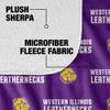 Western Illinois University Blanket, 50"x60" Logo Pattern Silky Touch Sherpa Back Super Soft Throw Blanket view 4