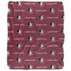 Florida State University Blanket, 50"x60" Logo Pattern Silky Touch Sherpa Back Super Soft Throw Blanket view 2