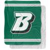 Binghamton University Blanket, 50"x60" Primary Logo Stripes Silky Touch Sherpa Back Super Soft Throw Blanket view 1