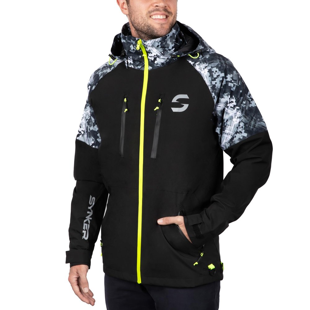 SYNKER STEALTH All Weather Performance Fishing Jacket | Waterproof, Windproof, Rainproof, Breathable, Lightweight (Small)