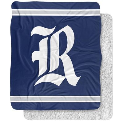Rice University Blanket, 50"x60" Primary Logo Stripes Silky Touch Sherpa Back Super Soft Throw Blanket