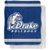 Drake University Blanket, 50"x60" Primary Logo Stripes Silky Touch Sherpa Back Super Soft Throw Blanket view 1