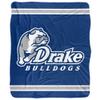 Drake University Blanket, 50"x60" Primary Logo Stripes Silky Touch Sherpa Back Super Soft Throw Blanket view 2