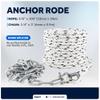 Five Oceans Anchor Rode, Hand Spliced Rope and Chain Combination, 3/8" x 100' Nylon 3-Strand Rope, 1/4" x 3' Hot Dipped Galvanized Steel Chain - FO4577 view 2