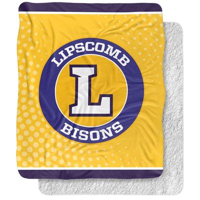 Lipscomb University Blanket, 50"x60" Logo Dots Silky Touch Sherpa Back Super Soft Throw Blanket