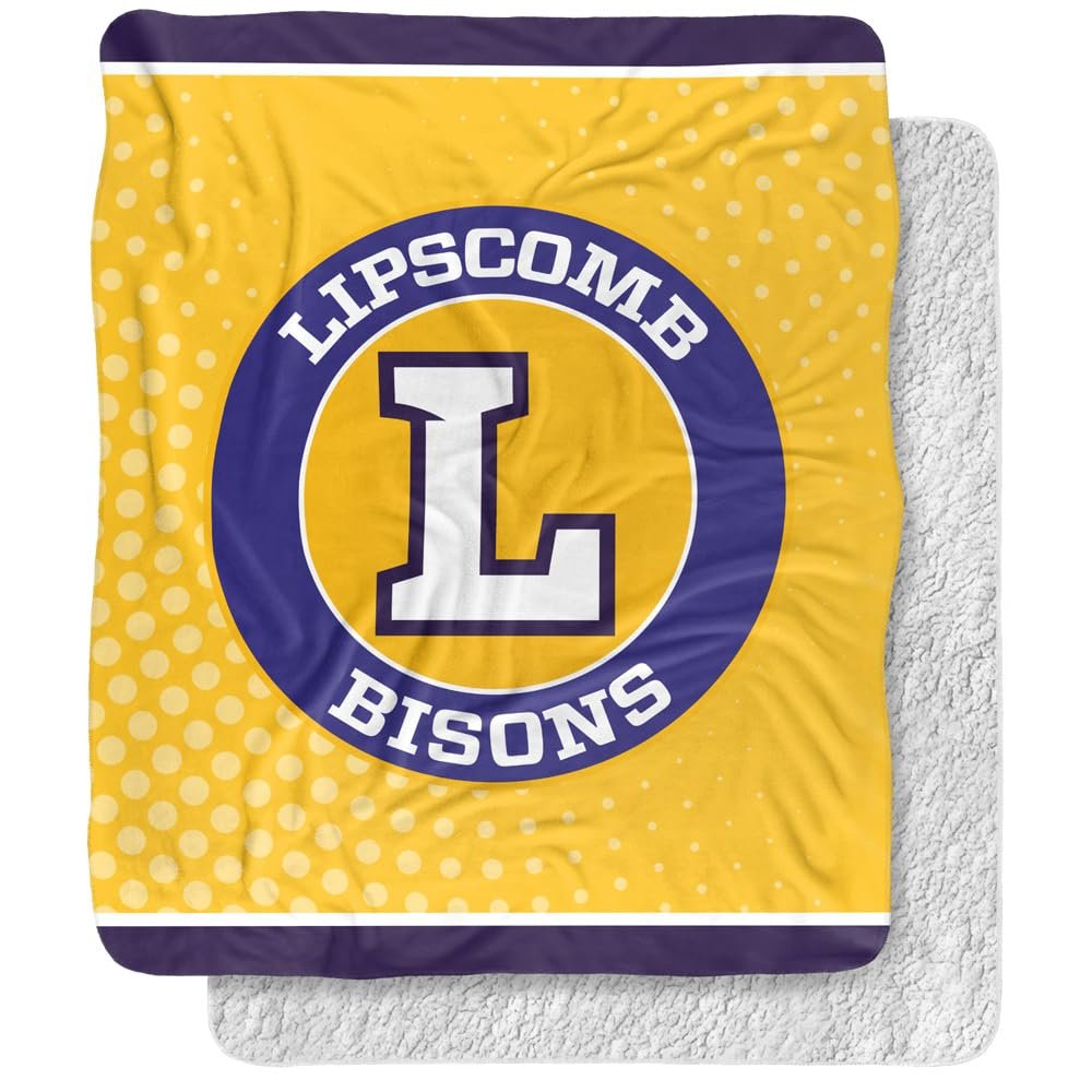 Lipscomb University Blanket, 50"x60" Logo Dots Silky Touch Sherpa Back Super Soft Throw Blanket