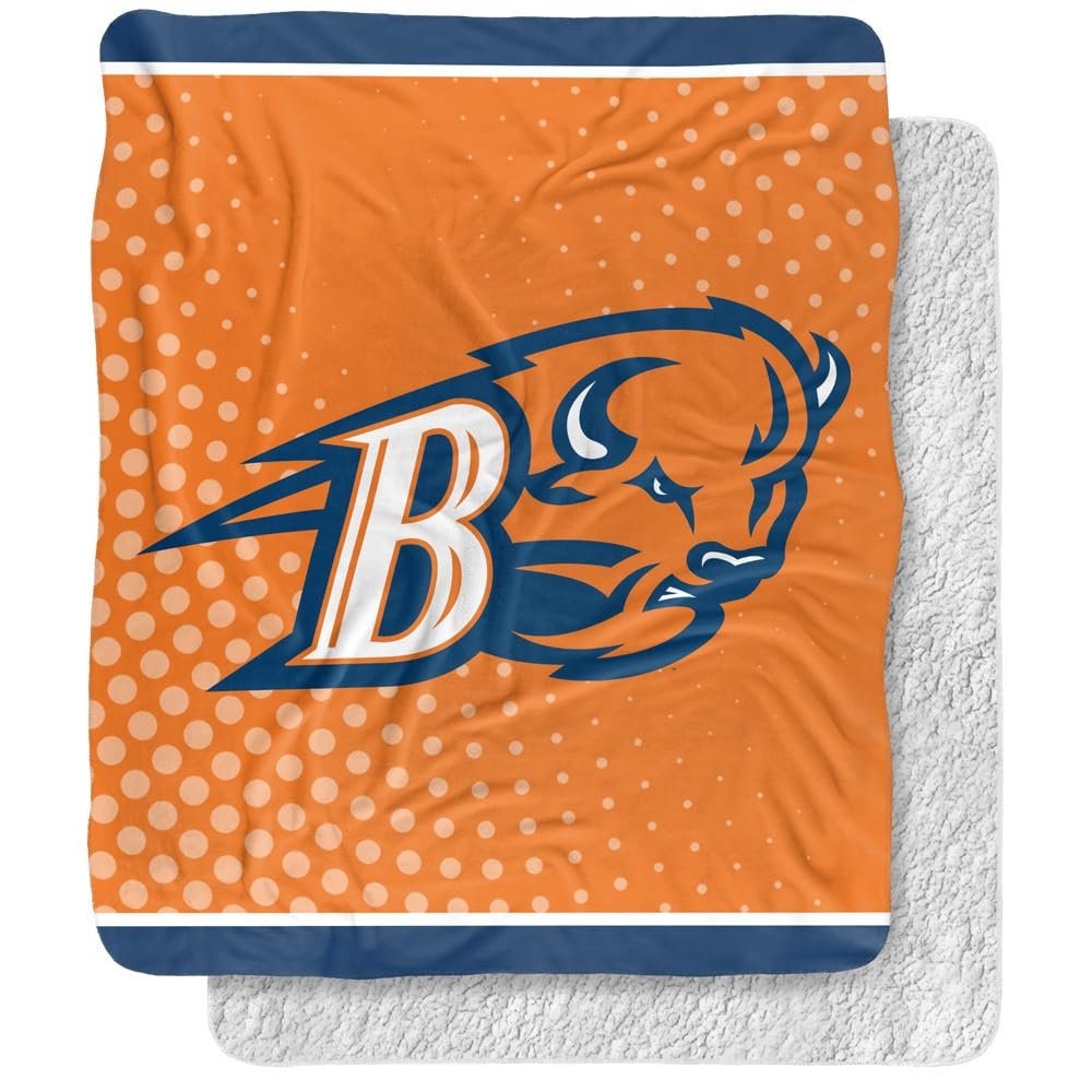 Bucknell University Blanket, 50"x60" Logo Dots Silky Touch Sherpa Back Super Soft Throw Blanket