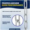Five Oceans FO4569-GN10 Marine Boat Anchor Lead Chain 5/16 inches x 10 Feet Hot-Dipped Galvanized Steel with 2 AISI316 Stainless Steel 5/16 inches Bow Shackles view 4