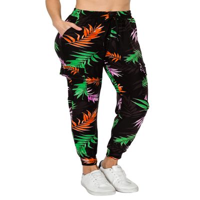 ALWAYS Tie Dye Cargo Jogger Sweatpants - Women's Buttery Soft Cozy Comfy Casual Pocket Pants 1777 Black Green S