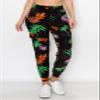 ALWAYS Tie Dye Cargo Jogger Sweatpants - Women's Buttery Soft Cozy Comfy Casual Pocket Pants 1777 Black Green S view 2
