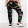 ALWAYS Tie Dye Cargo Jogger Sweatpants - Women's Buttery Soft Cozy Comfy Casual Pocket Pants 1777 Black Green L view 3
