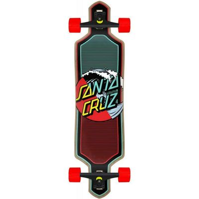 Santa Cruz Cruiser Skateboard Wave Dot Splice Drop Thru, 9.0in x 36in