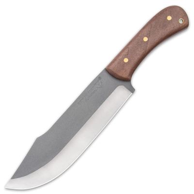 United Cutlery Bushmaster Butcher Bowie Knife and Sheath - 1095 High Carbon Steel Blade, Dark Hardwood Handle, Brass Pins Tackle the Wild with this Rugged Bowie Knife - 13 1/4 Overall