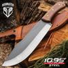 United Cutlery Bushmaster Butcher Bowie Knife and Sheath - 1095 High Carbon Steel Blade, Dark Hardwood Handle, Brass Pins Tackle the Wild with this Rugged Bowie Knife - 13 1/4 Overall view 2