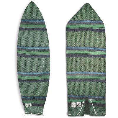 Baja Wey Mexican Blanket Surfboard Bag (Greens, 6'0 inch Shortboard) (Pepe Bag)