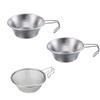 CAMPINGMOON 2pcs Set Stainless Steel Camping Sierra Cup 310ml with 1pc Colander S-220-2P/S-213 view 1
