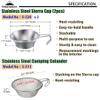 CAMPINGMOON 2pcs Set Stainless Steel Camping Sierra Cup 310ml with 1pc Colander S-220-2P/S-213 view 2