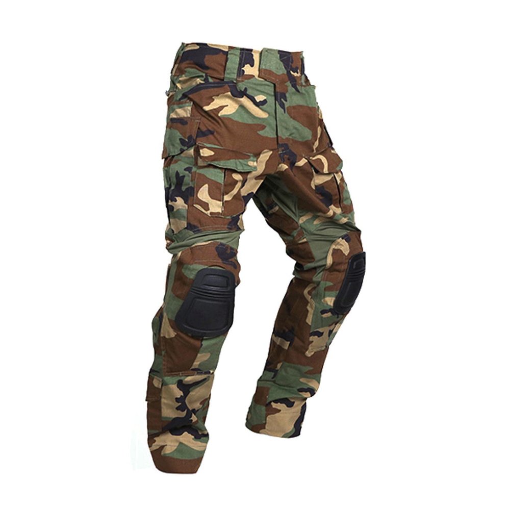 Emerson Airsoft Tactical Combat Pants Hunting BDU Gen3 Pants with Knee Pad Woodland (XX-Large)