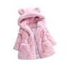 Familyhouse Kids Girls Coat Cartoon Faux Fur Long Sleeve Hooded Jackets Coat Outwear Cloak Hoodie Coat Warm Winter Clothes (Pink 1,120cm(5-6 Years)) view 1