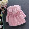 Familyhouse Kids Girls Coat Cartoon Faux Fur Long Sleeve Hooded Jackets Coat Outwear Cloak Hoodie Coat Warm Winter Clothes (Pink 1,120cm(5-6 Years)) view 2