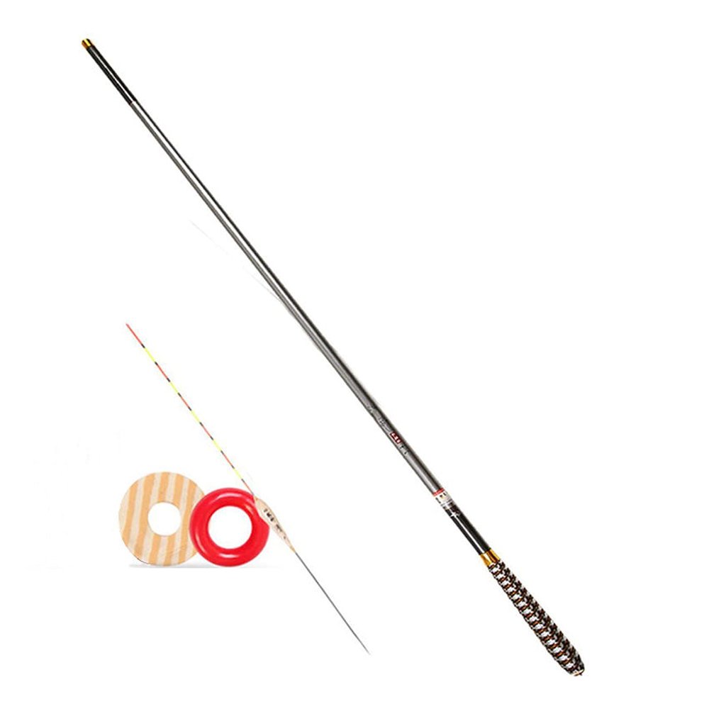Super Light Hard Fishing Rod 98% High Carbon Fiber Telescopic Braided Handle 3.6M/3.9M/4.5M/5.4M/6.3M/7.2M/8M/9M/10M Super Light Stream Rod Telescopic Fishing Rod (3.6, 115105)